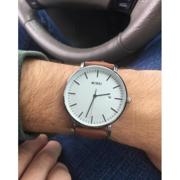 Men's Fashion Minimalist Wrist Watch Waterproof Watches Simple Ultra Thin